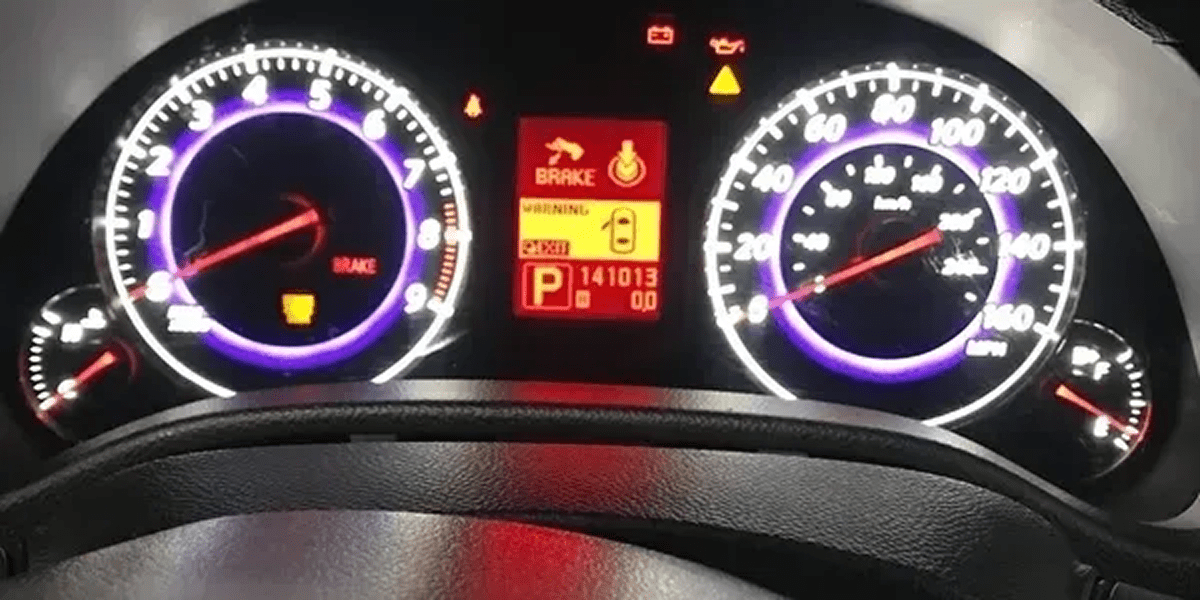 Illuminated car dashboard gauges and indicators