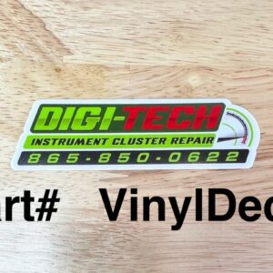 Colorful automotive repair decal