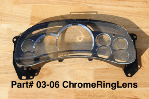 Car dashboard chrome ring lens