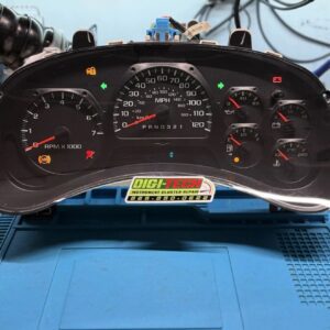 Automotive dashboard display with warning lights