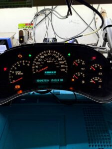 Vehicle speedometer and odometer display